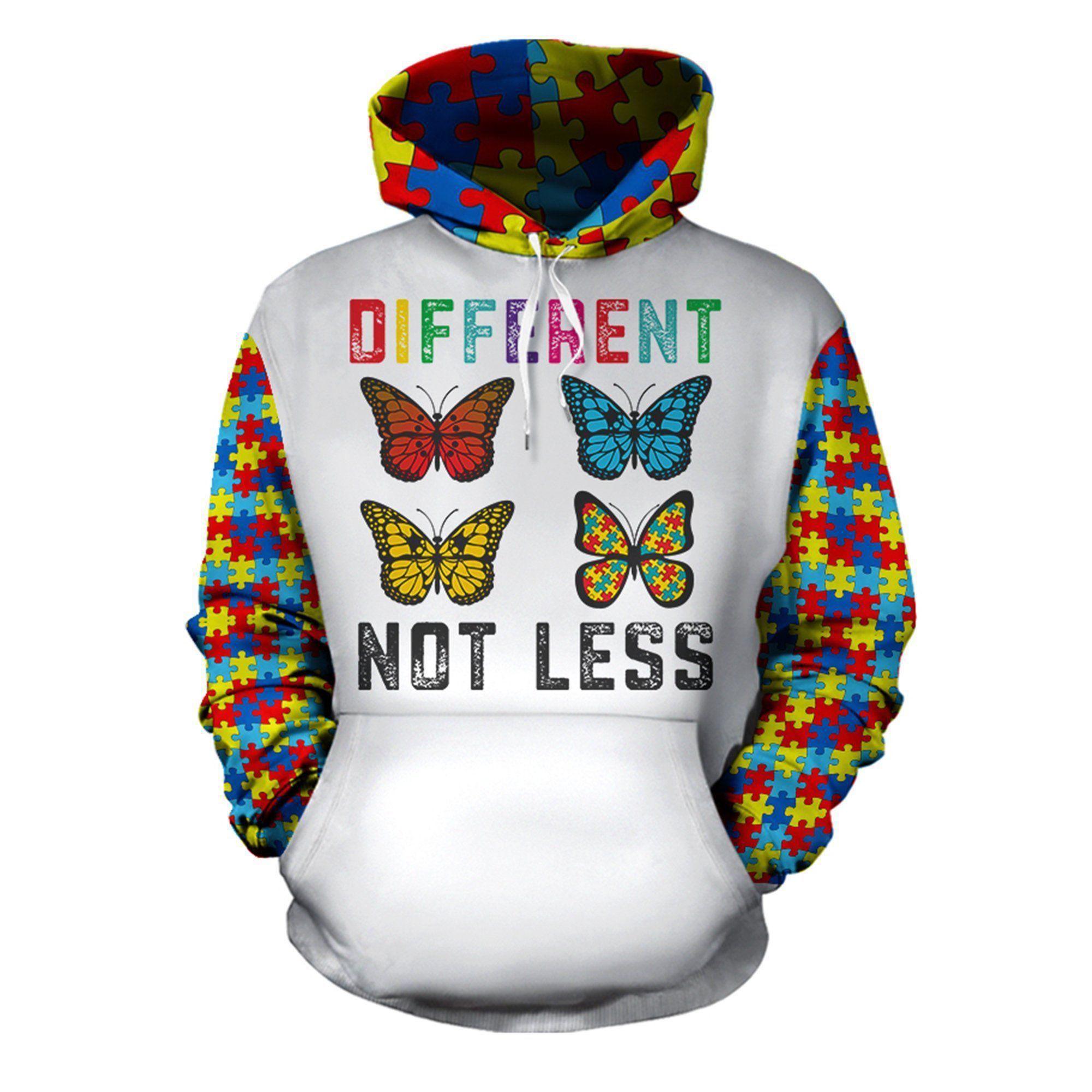 Autism Different Not Less 3D Hoodie