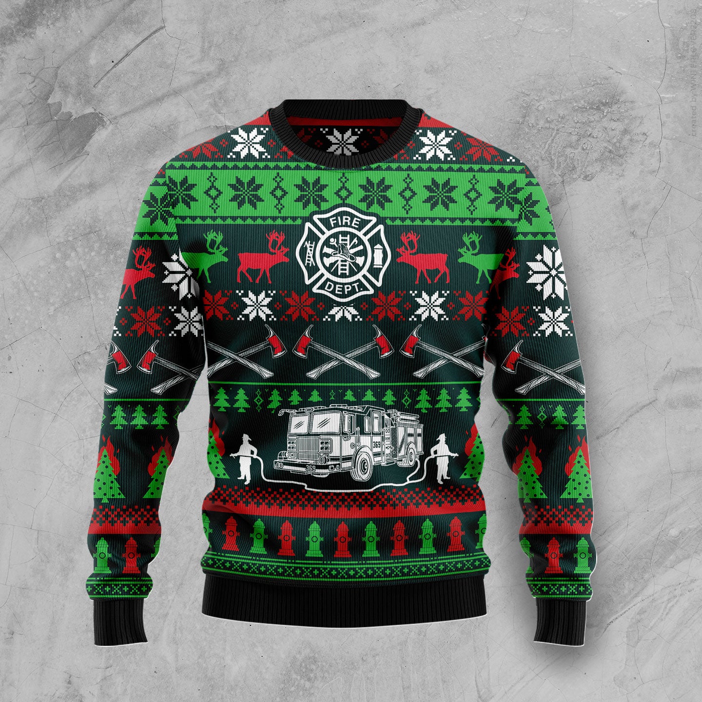 Awesome Firefighter G51022 Ugly Christmas Sweater- Best Christmas Gifts 2023