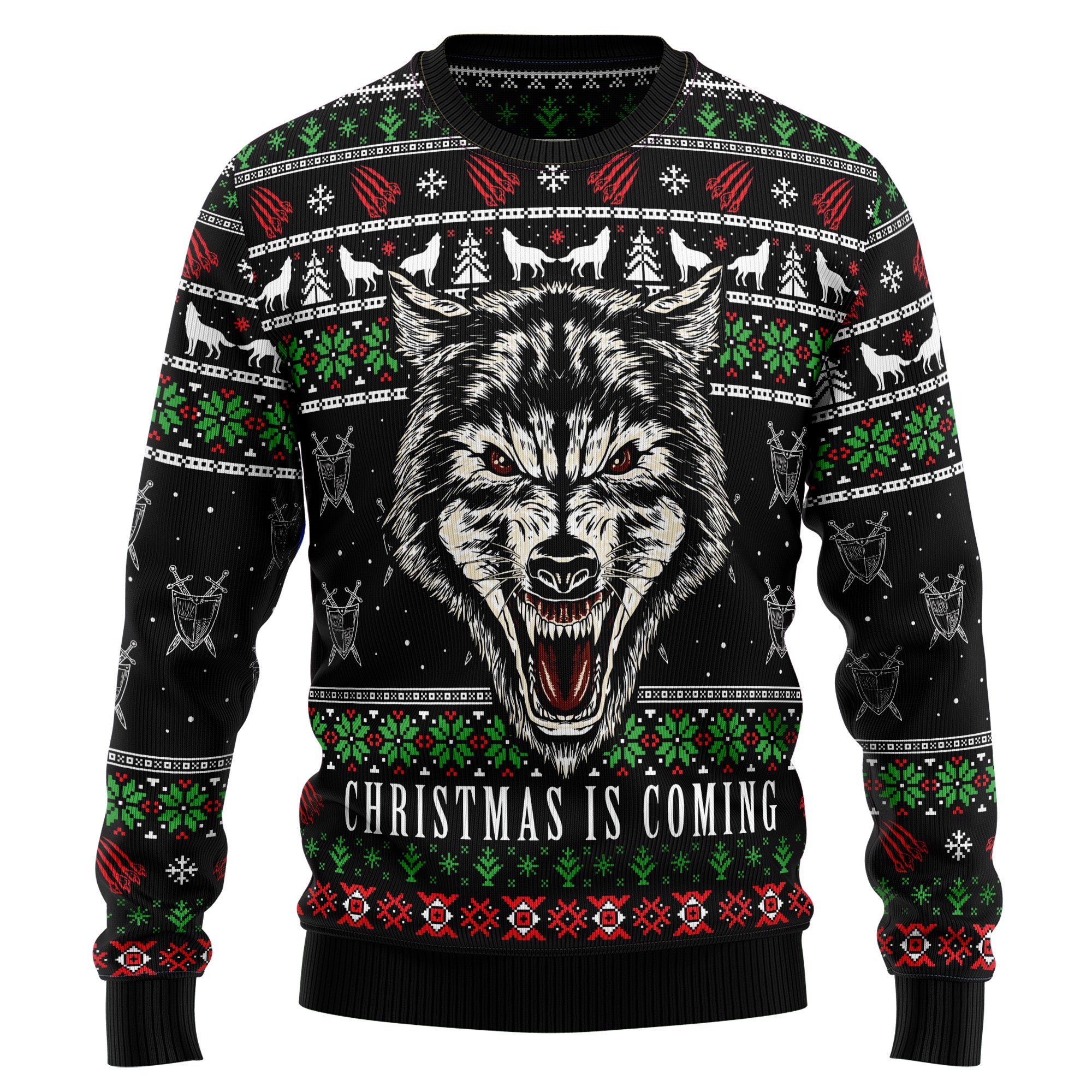 Awesome Wolf G51029 Ugly Christmas Sweater- Best Christmas Gifts 2023