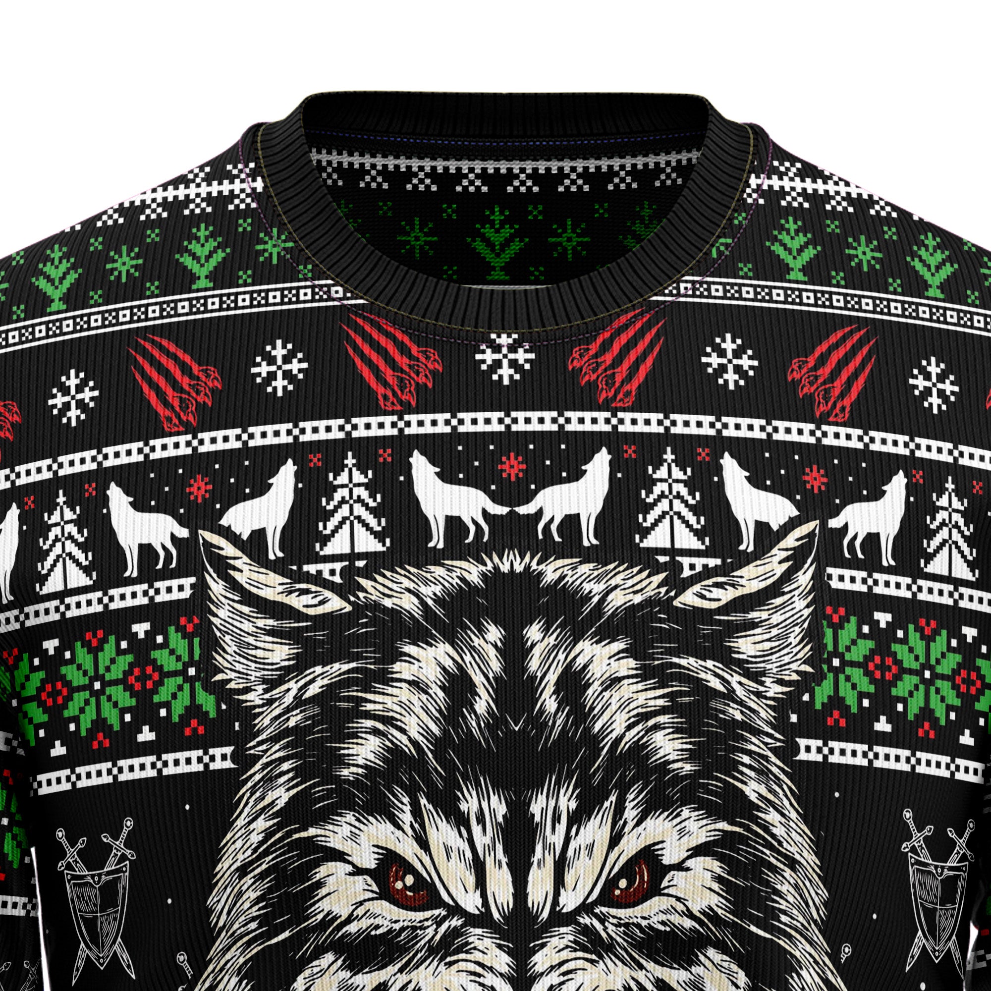 Awesome Wolf G51029 Ugly Christmas Sweater- Best Christmas Gifts 2023