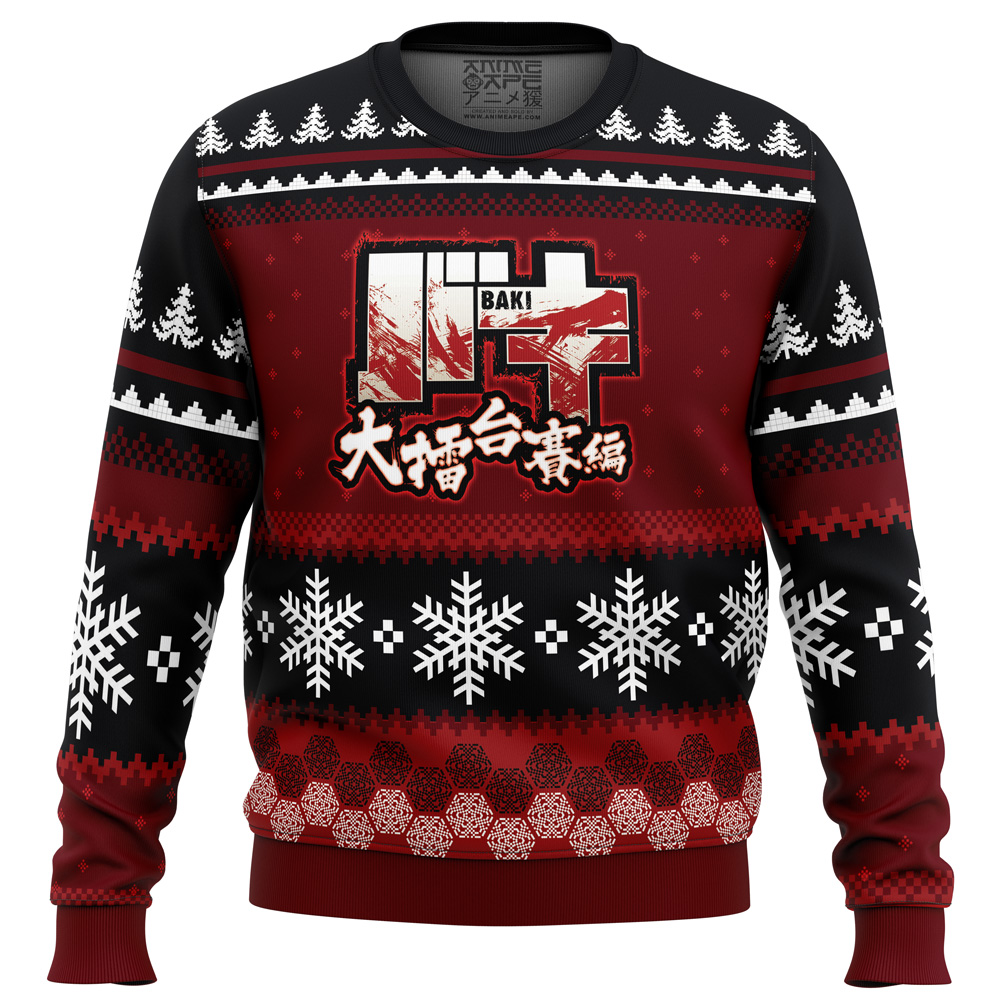 Axe Kick Baki Ugly Christmas Sweater- Best Christmas Gifts 2023