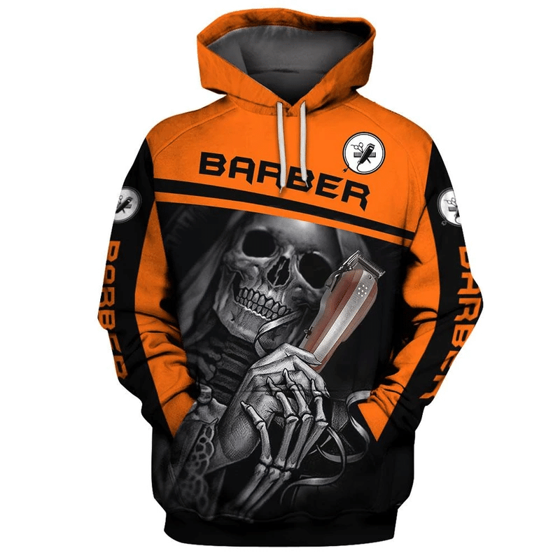 Barber Presents Skull Barber 3D Hoodie