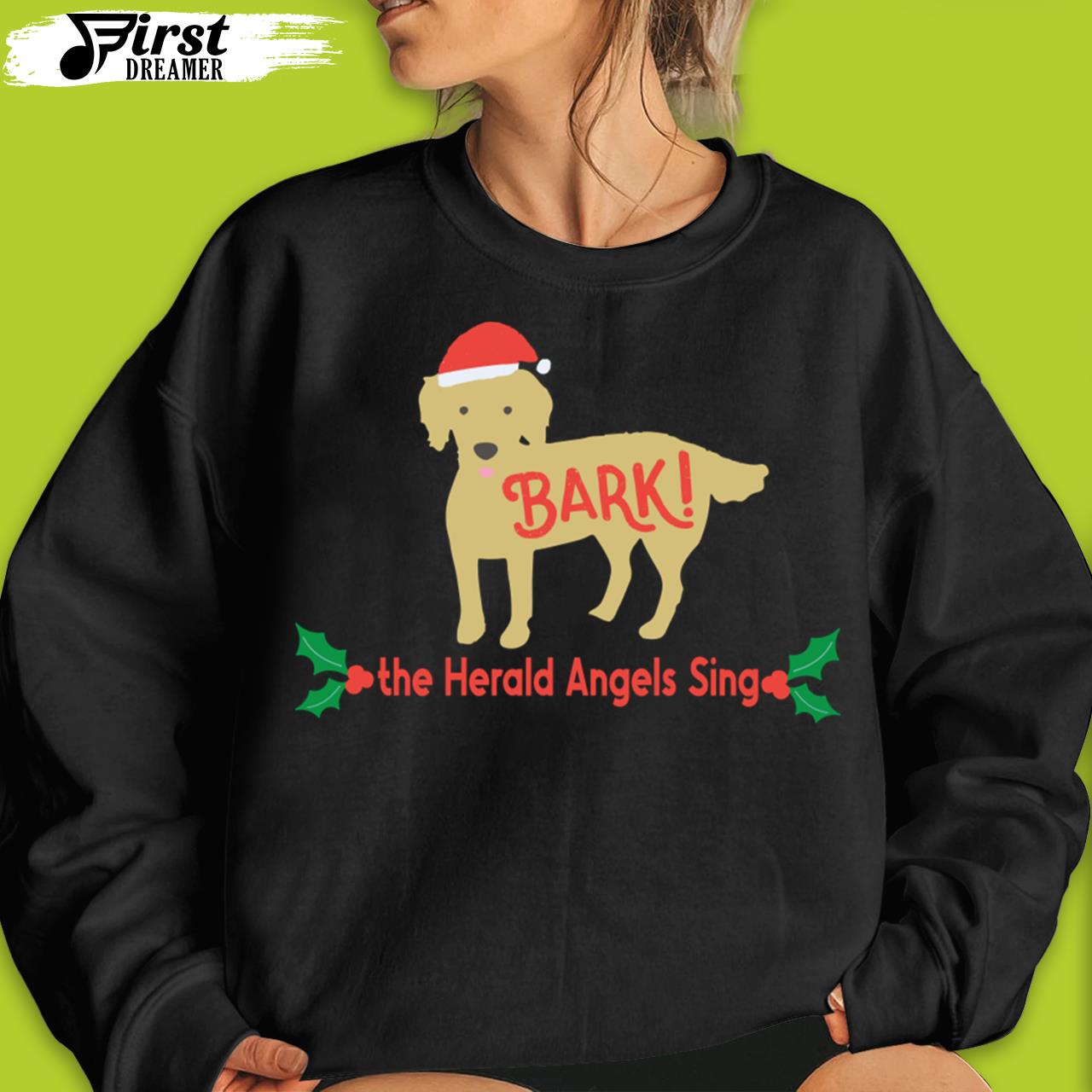 Bark The Herald Angels Sing Dog Christmas T-Shirt