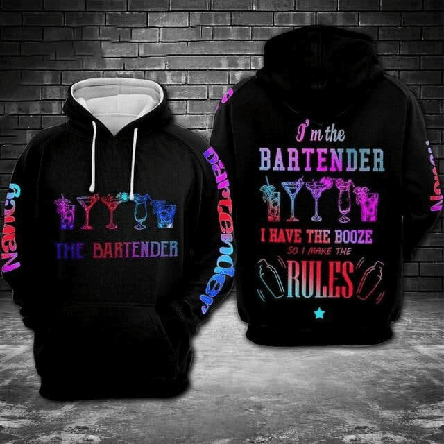 Bartender Funny Shirts Bartender Make The Rules