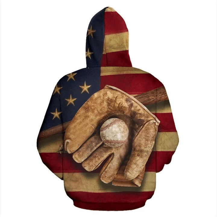 Baseball American Flag Patriotic Vintage