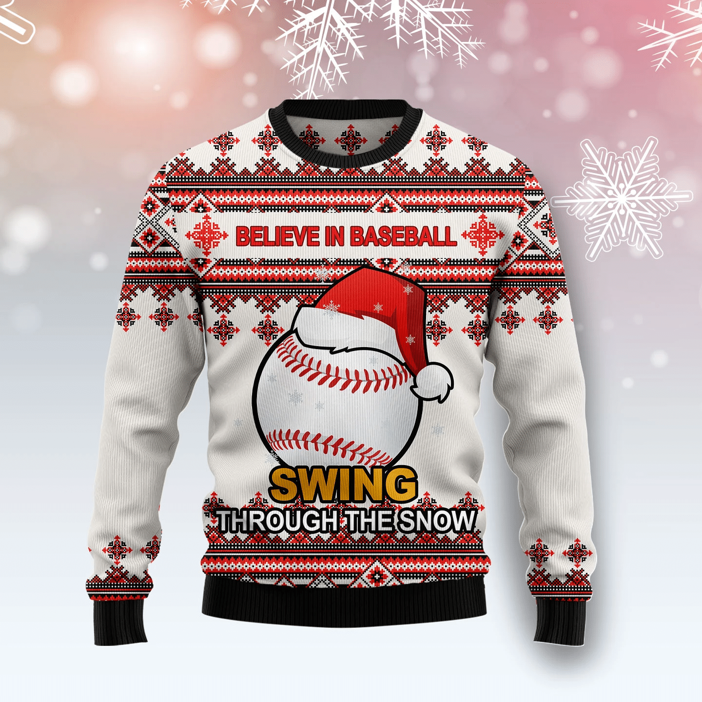 Baseball Santa Hat  Ugly Christmas Sweater – Best Christmas Gifts 2023