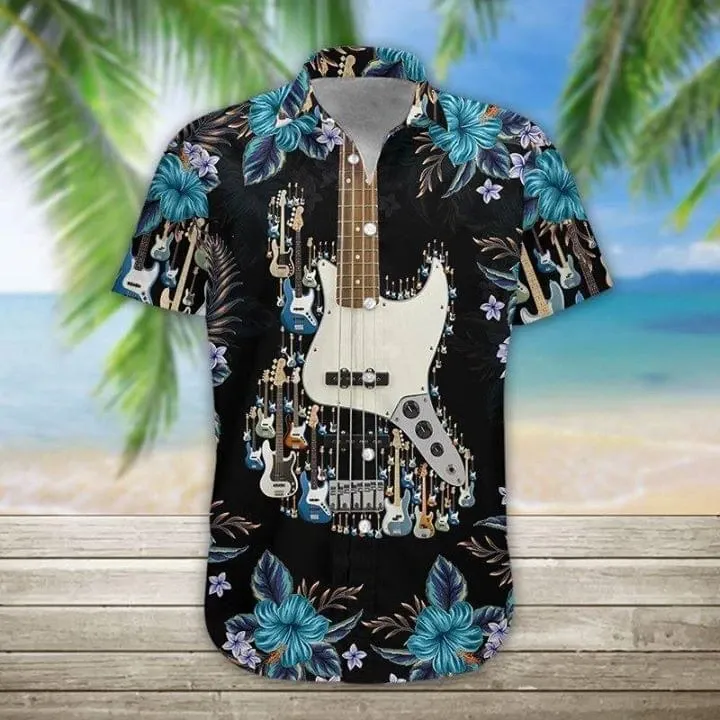 Bass Guitar Hawaiian Shirt