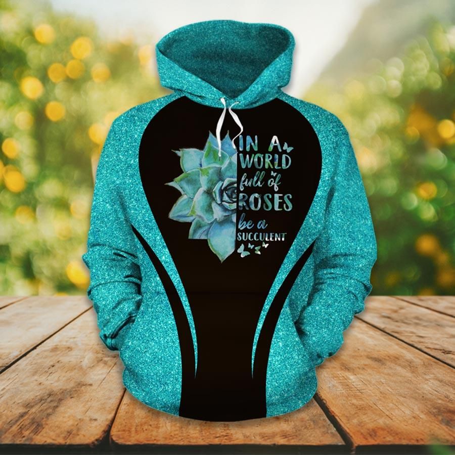 Be A Succulent Gardening 3D Hoodie