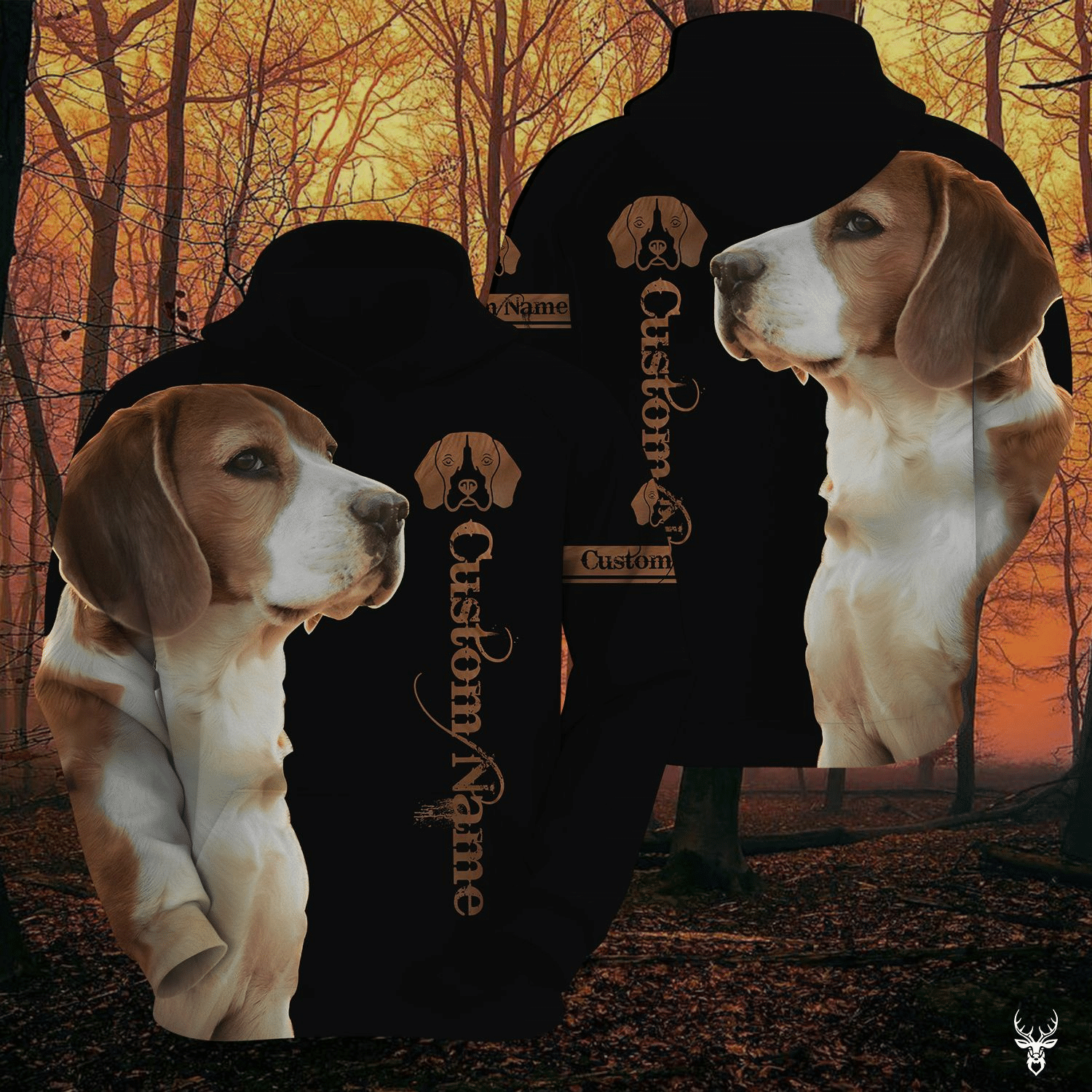 Beagle Customize Unisex 3D Hoodie