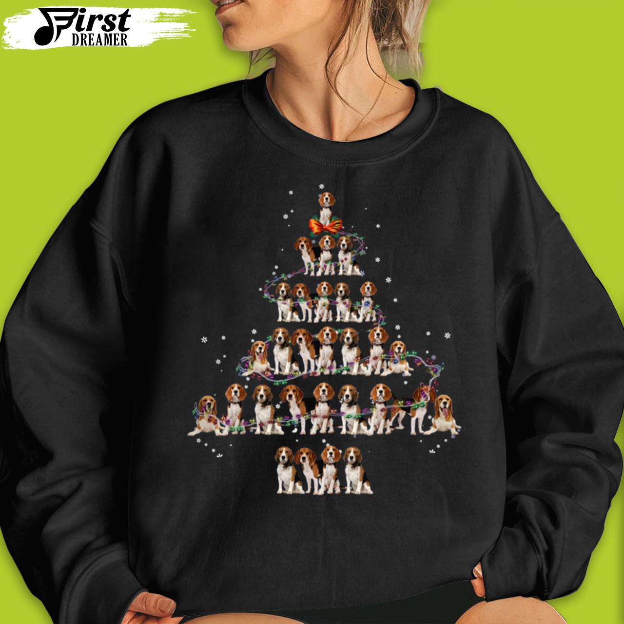 Beagle Dog Christmas Tree Happy Holidays Dog Christmas T-Shirt