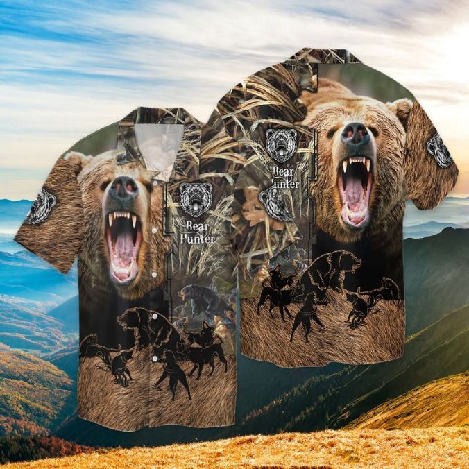 Bear Hunter Hawaiian Shirt