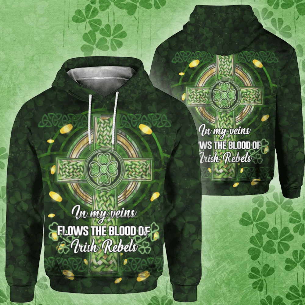 Beautiful Celtic Cross 3D Hoodie