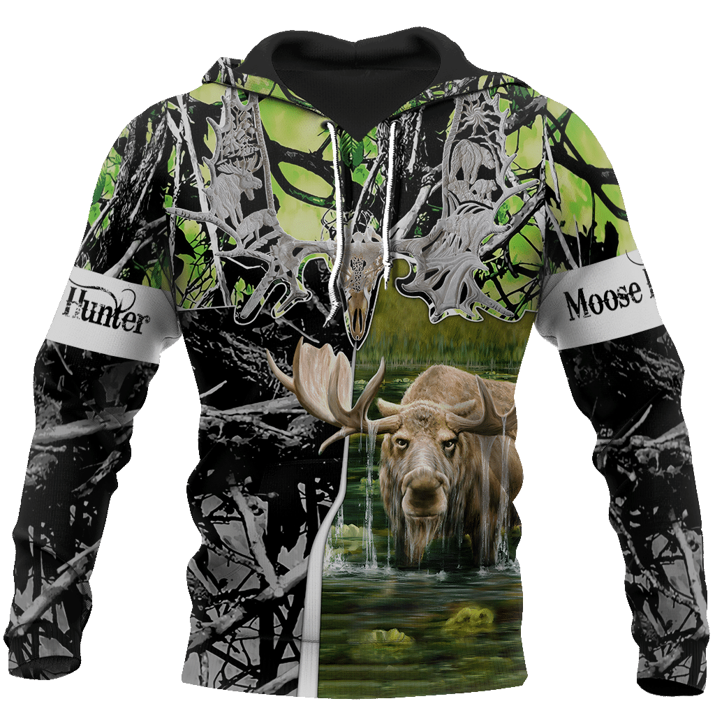 Beautiful Moose Hunting Camo 3D Hoodie