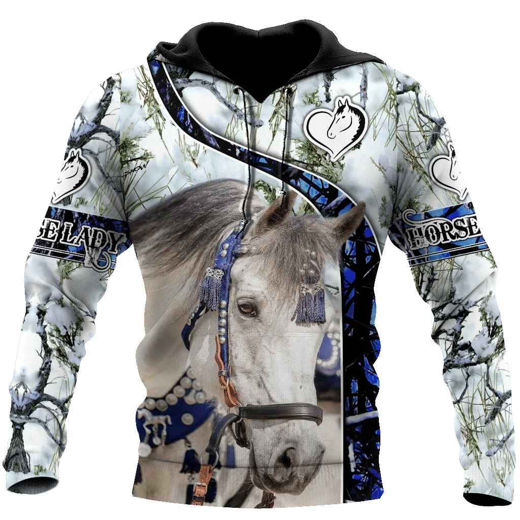 Beautiful White Horse 3D Hoodie