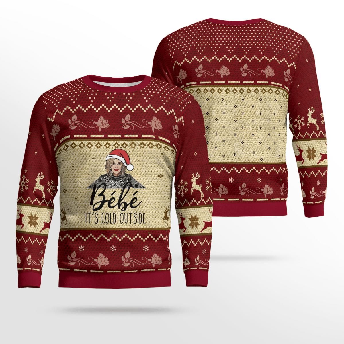 Bebe It’s Cold Outside Ugly Sweater, Christmas Gift, Bebe It’s Cold Outside Ugly Christmas Sweater- Best Christmas Gifts 2023
