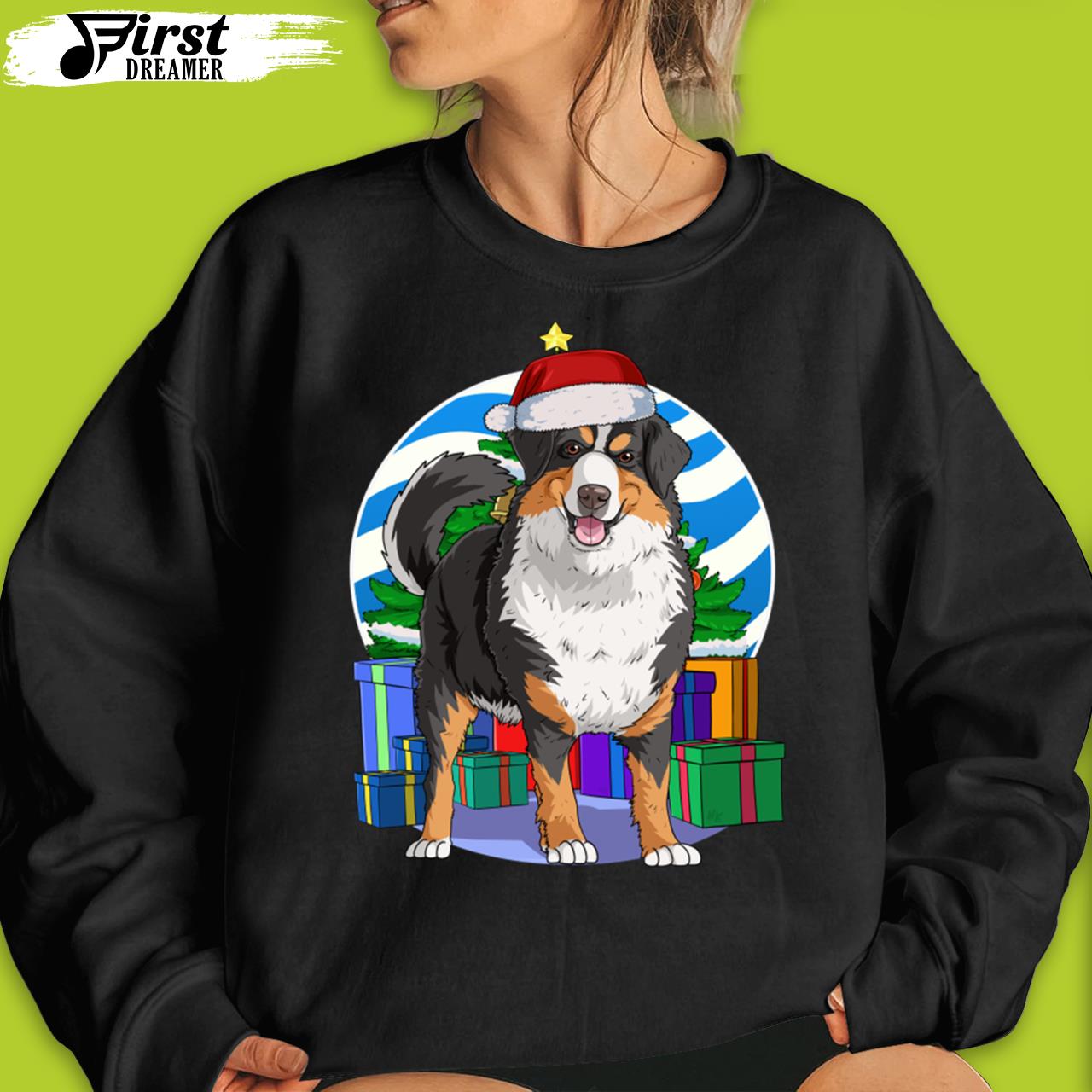 Bernese Mountain Dog Christmas T-Shirt Tree Decoration