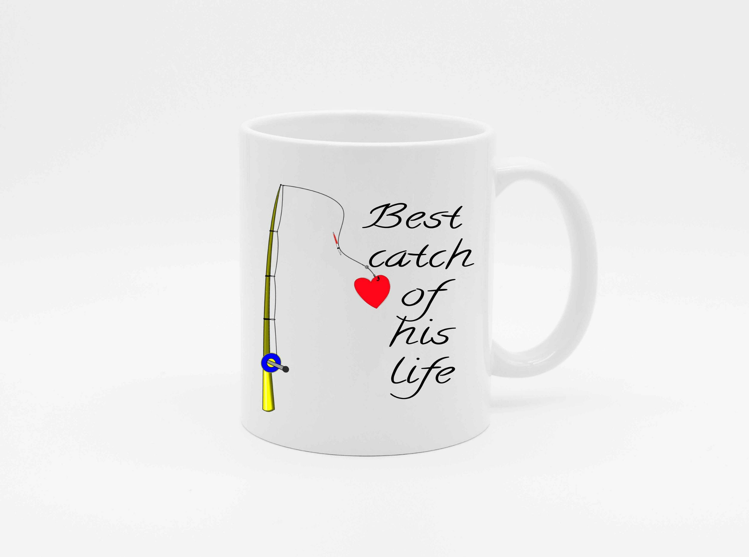 Best Catch Of His Life – Fisherman Valentines Mug