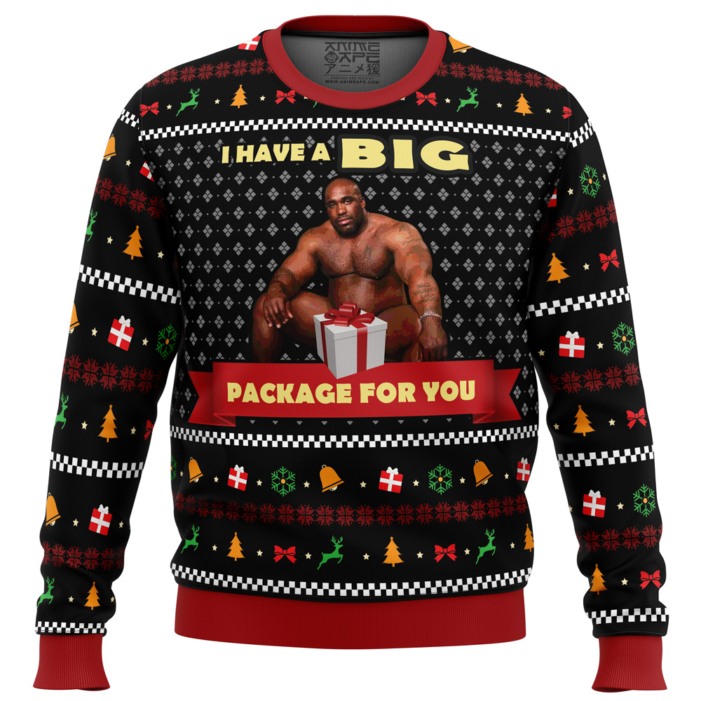 Big Package Barry Wood Meme Ugly Christmas Sweater- Best Christmas Gifts 2023