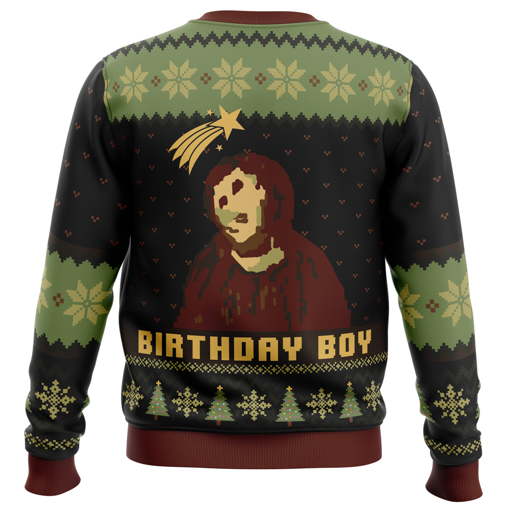 Birthday Boy The Ruined Fresco Of Jesus Ugly Christmas Sweater- Best Christmas Gifts 2023