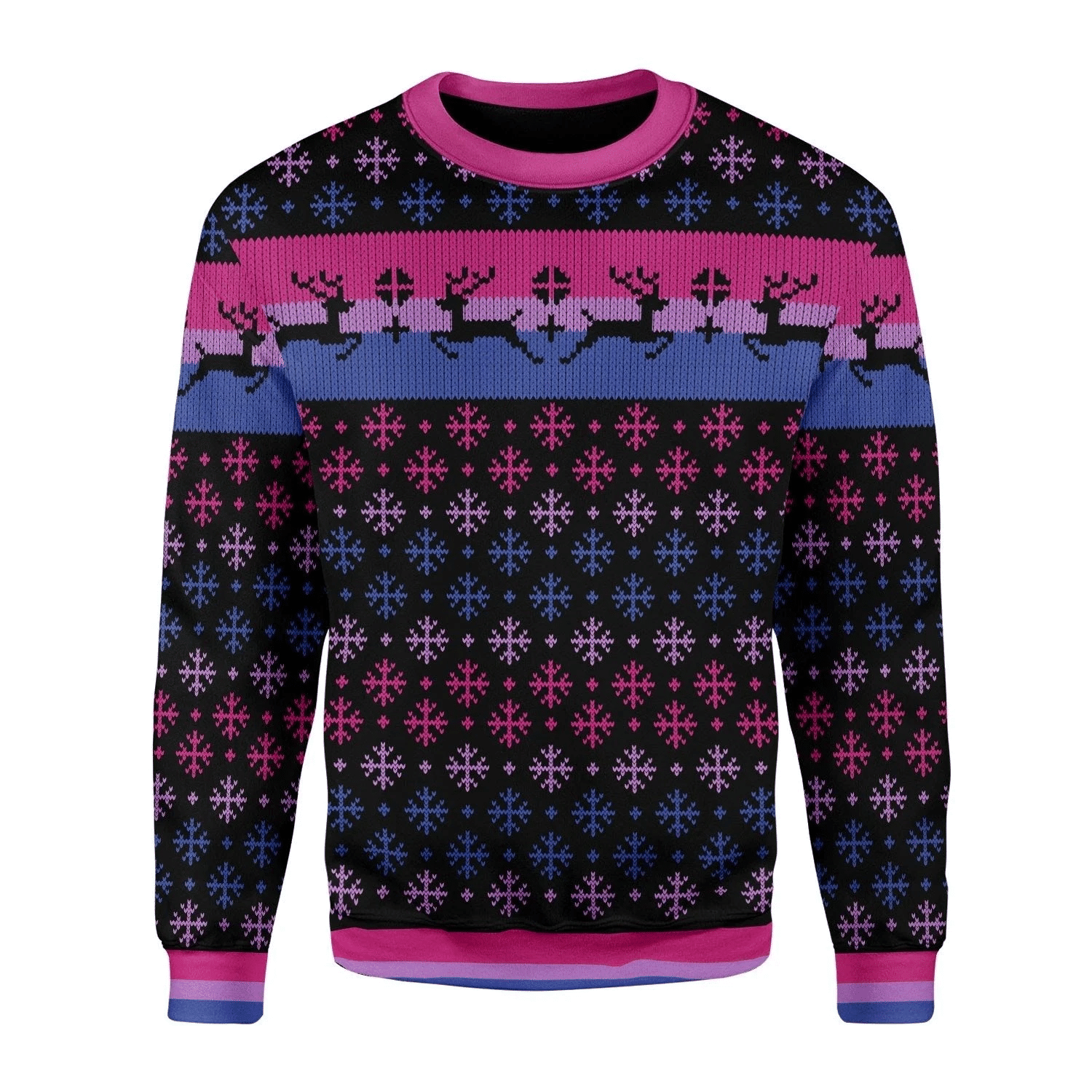 Bisexual Pride Flag  Ugly Christmas Sweater – Best Christmas Gifts 2023