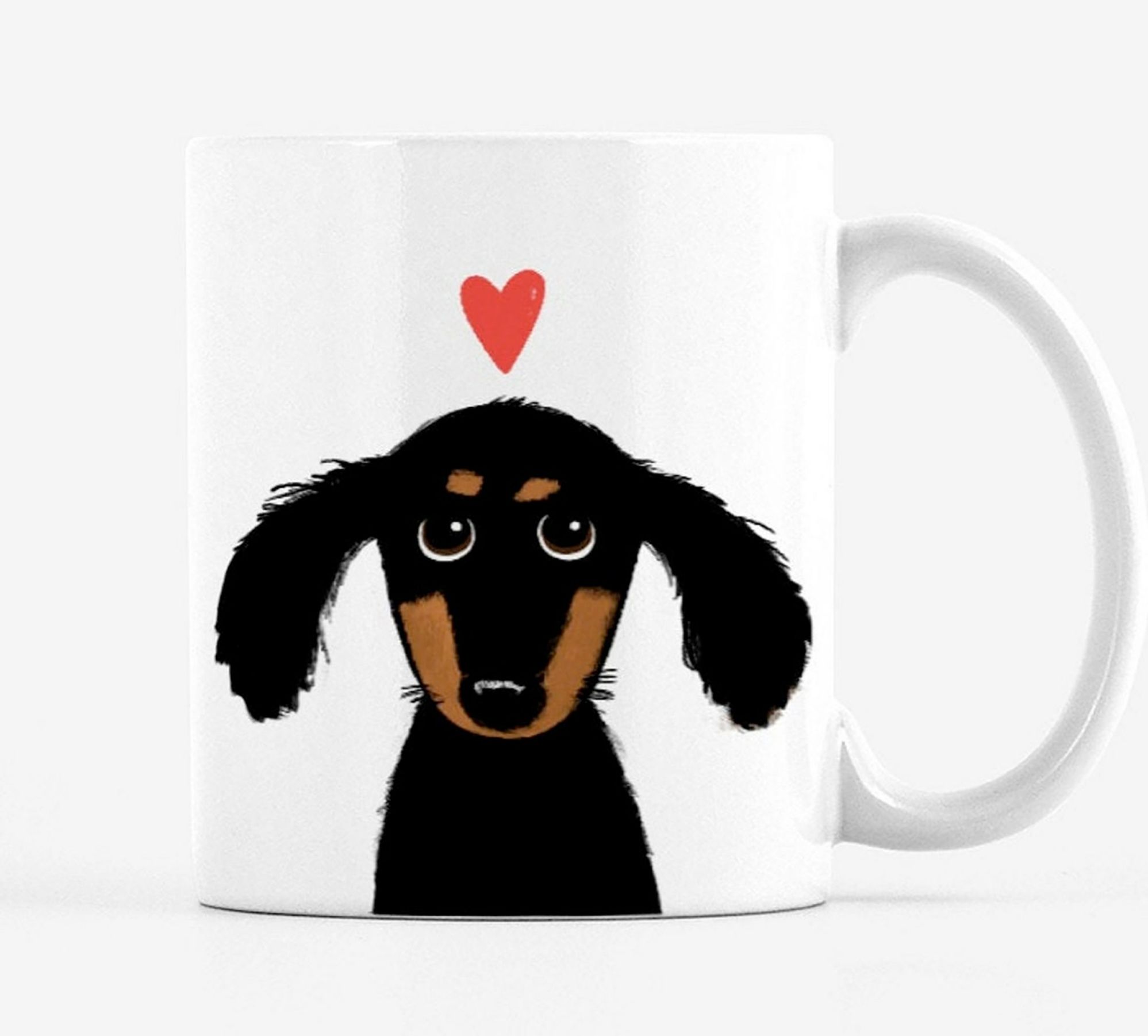 Black And Tan Dachshund Love Coffee Valentine Mug