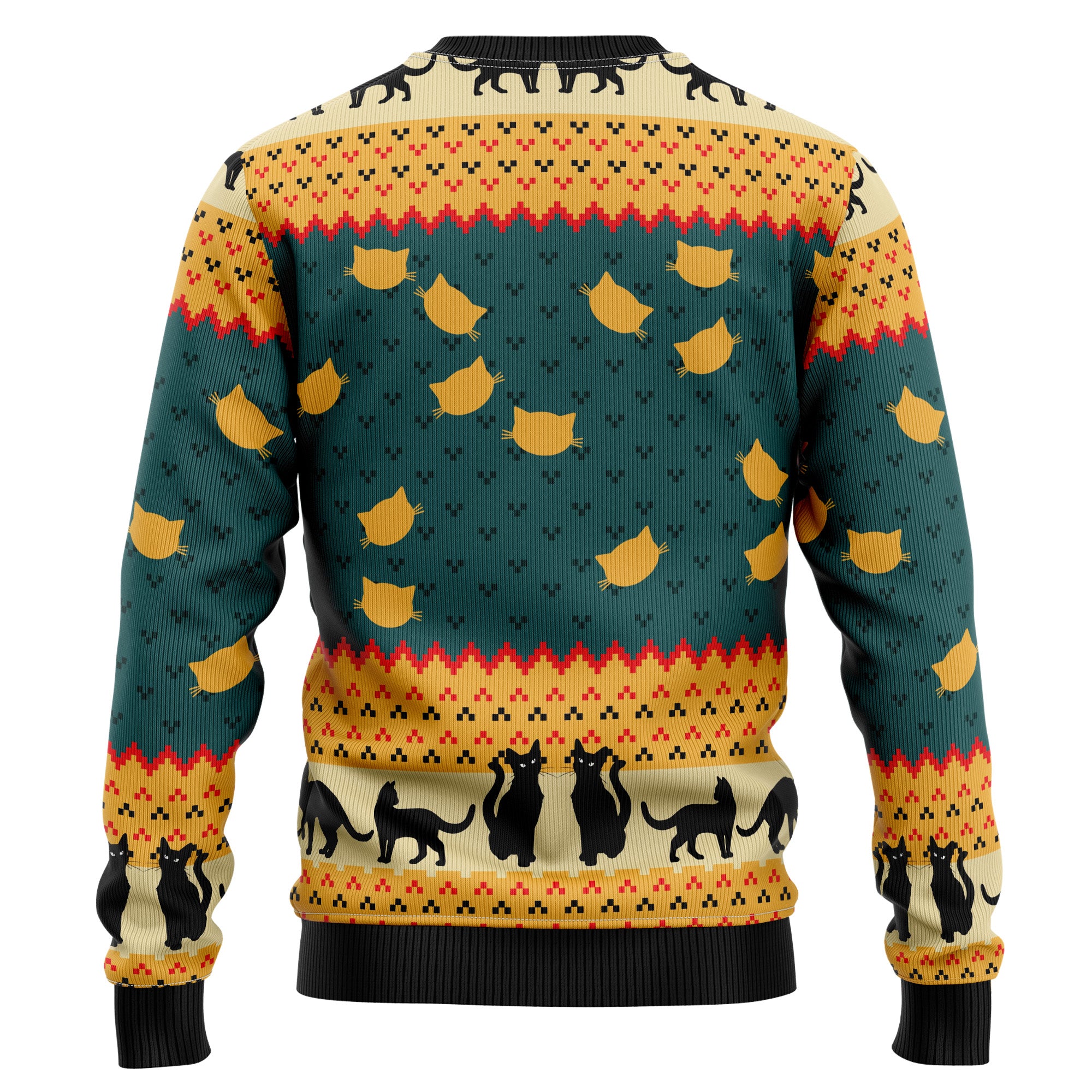 Black Cat HT081208 Ugly Christmas Sweater- Best Christmas Gifts 2023 Black Cat HT081208 Ugly Christmas Sweater- Best Christmas Gifts 2023