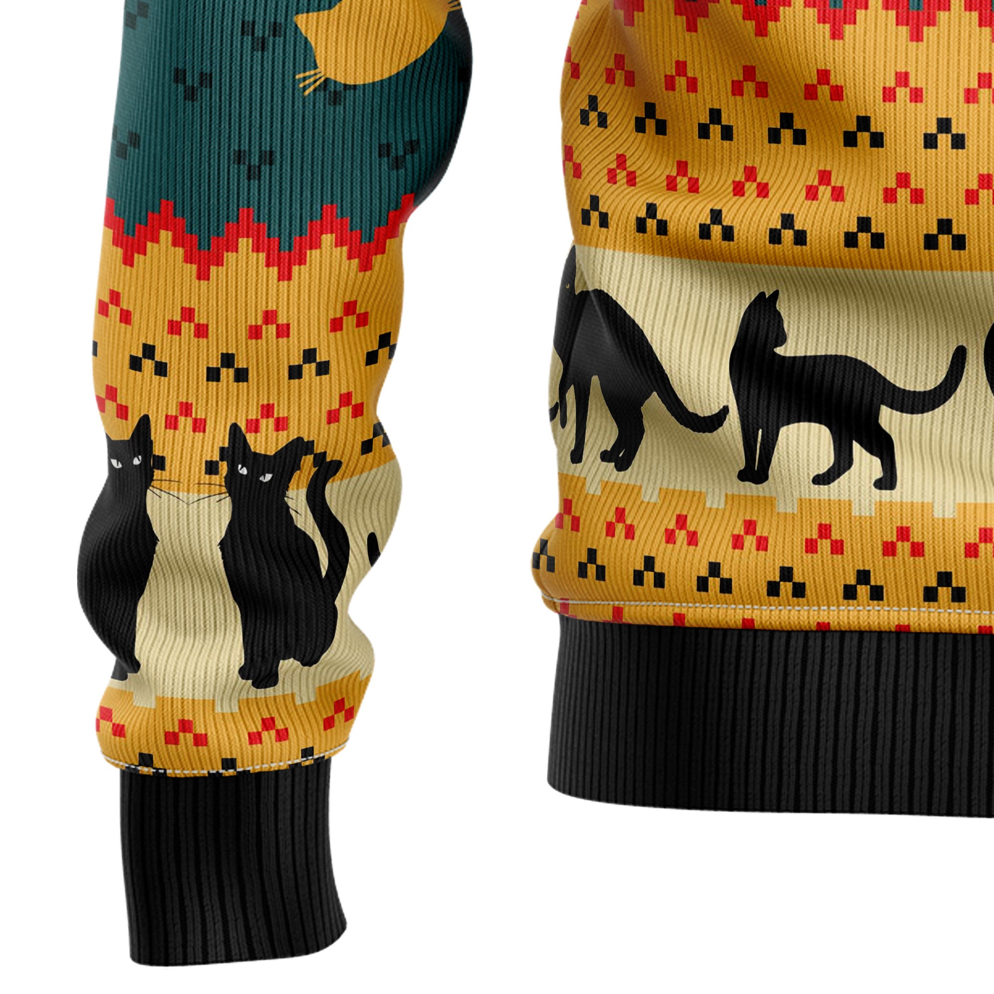 Black Cat HT081208 Ugly Christmas Sweater- Best Christmas Gifts 2023 Black Cat HT081208 Ugly Christmas Sweater- Best Christmas Gifts 2023