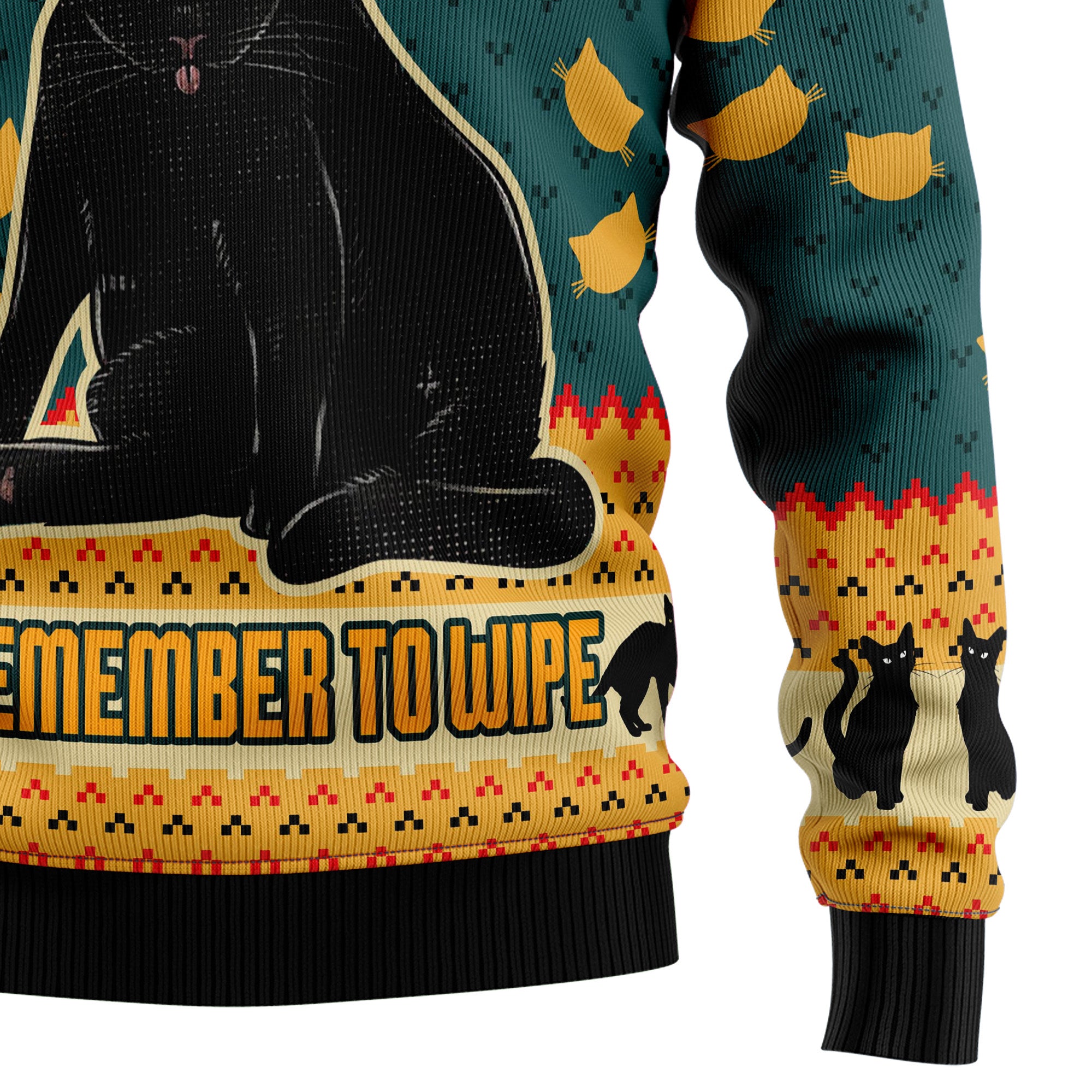 Black Cat HT081208 Ugly Christmas Sweater- Best Christmas Gifts 2023 Black Cat HT081208 Ugly Christmas Sweater- Best Christmas Gifts 2023