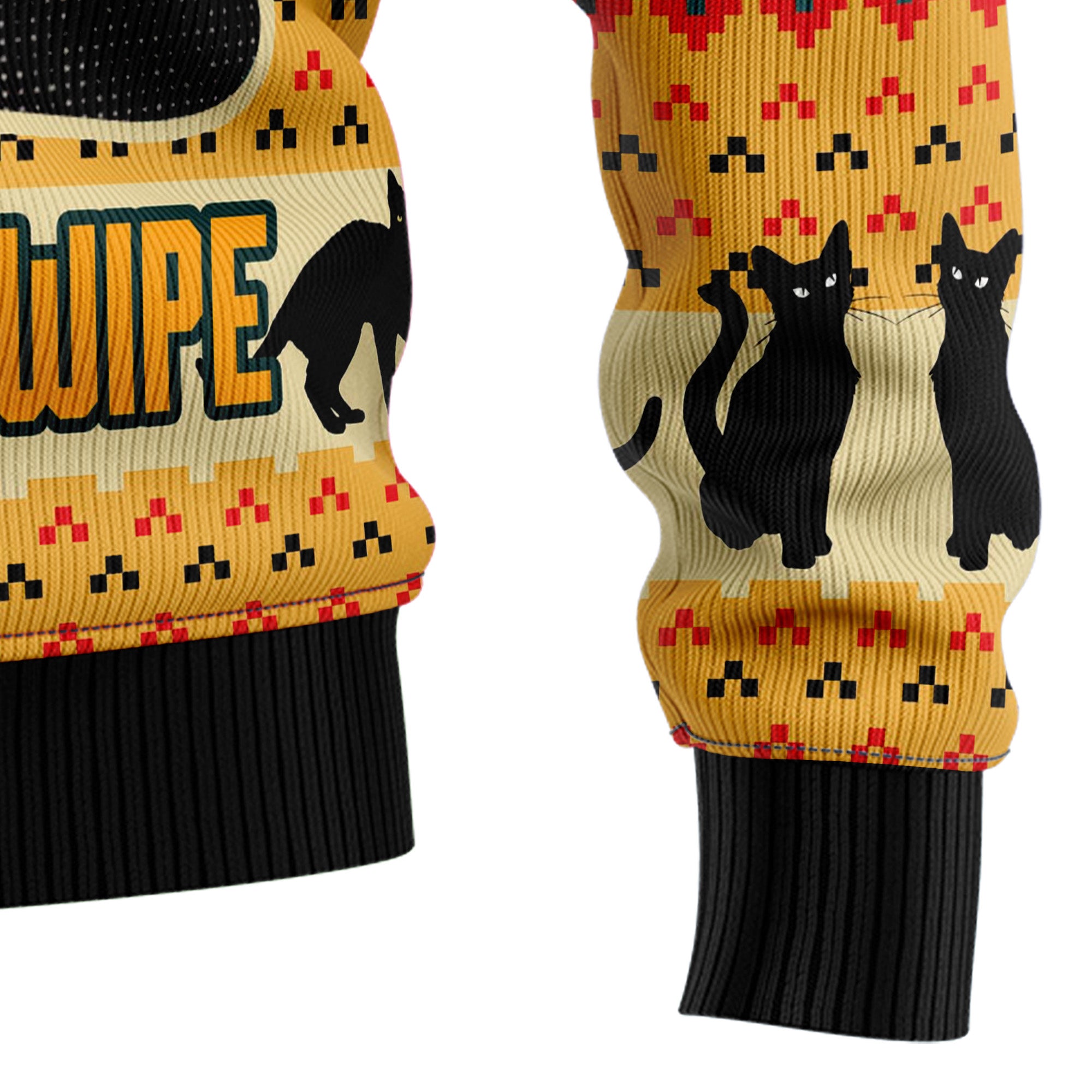 Black Cat HT081208 Ugly Christmas Sweater- Best Christmas Gifts 2023 Black Cat HT081208 Ugly Christmas Sweater- Best Christmas Gifts 2023
