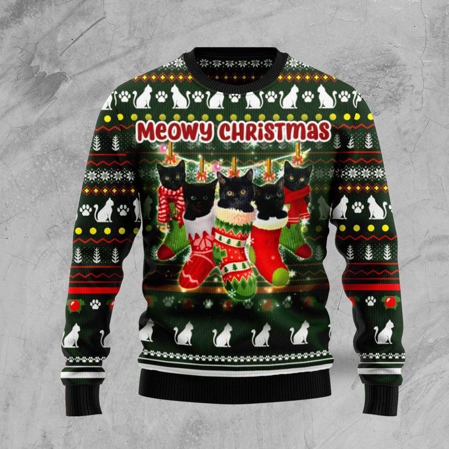 Black Cat Socks Ugly Christmas Sweater – Best Christmas Gifts 2023