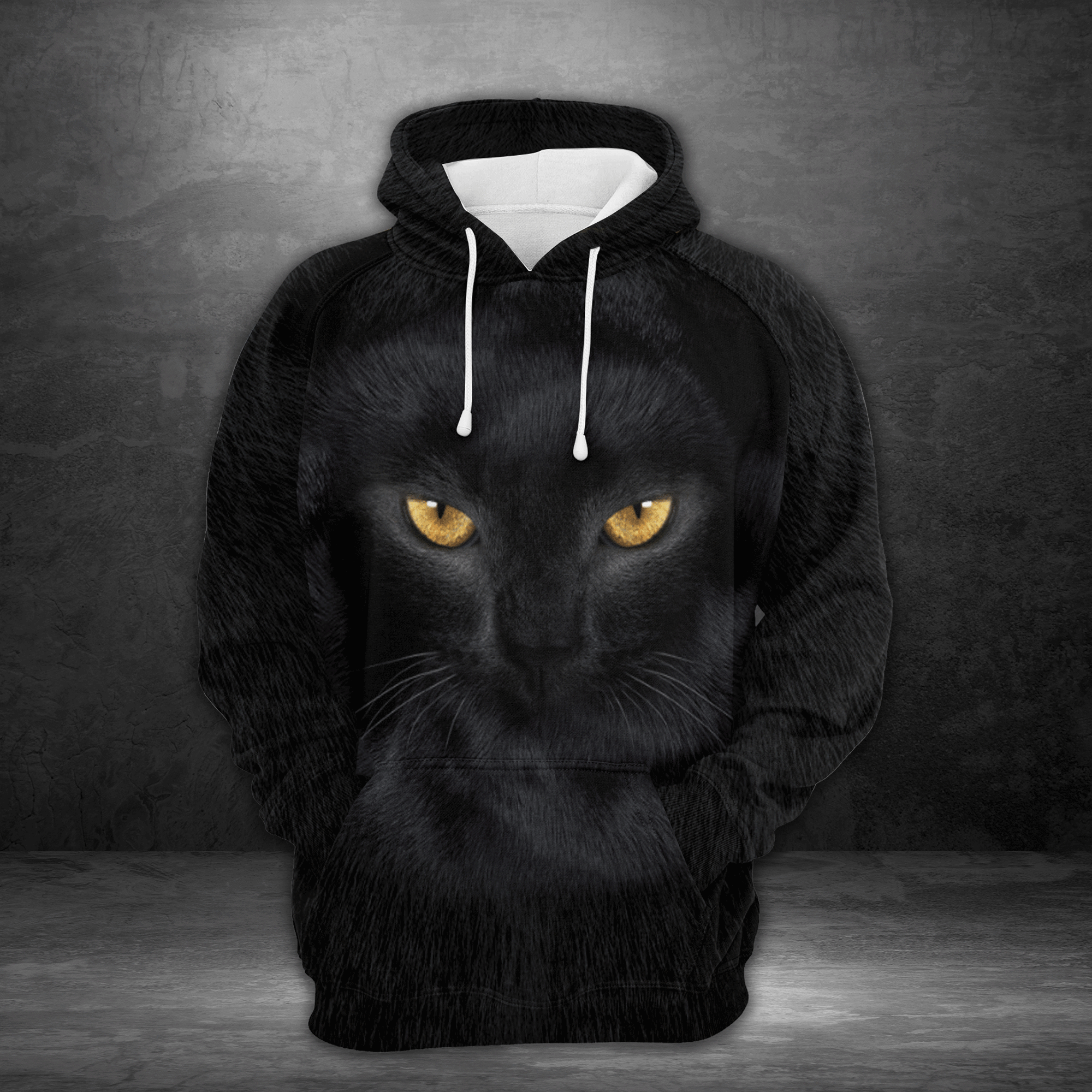 Black Cat Unisex 3D HoodieAll Over Print