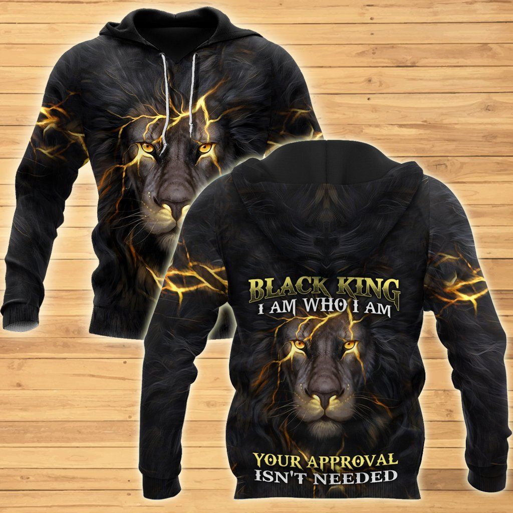 Black Kingi Am Who I Am Christian Cross 3D Hoodie