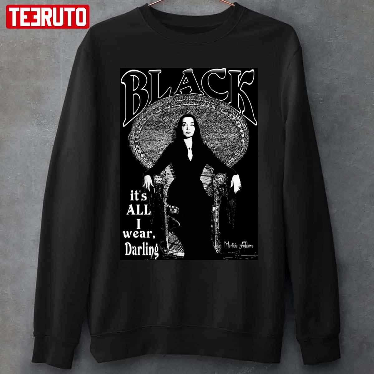 Black Morticia Addams Dark Valentine Unisex T-Shirt