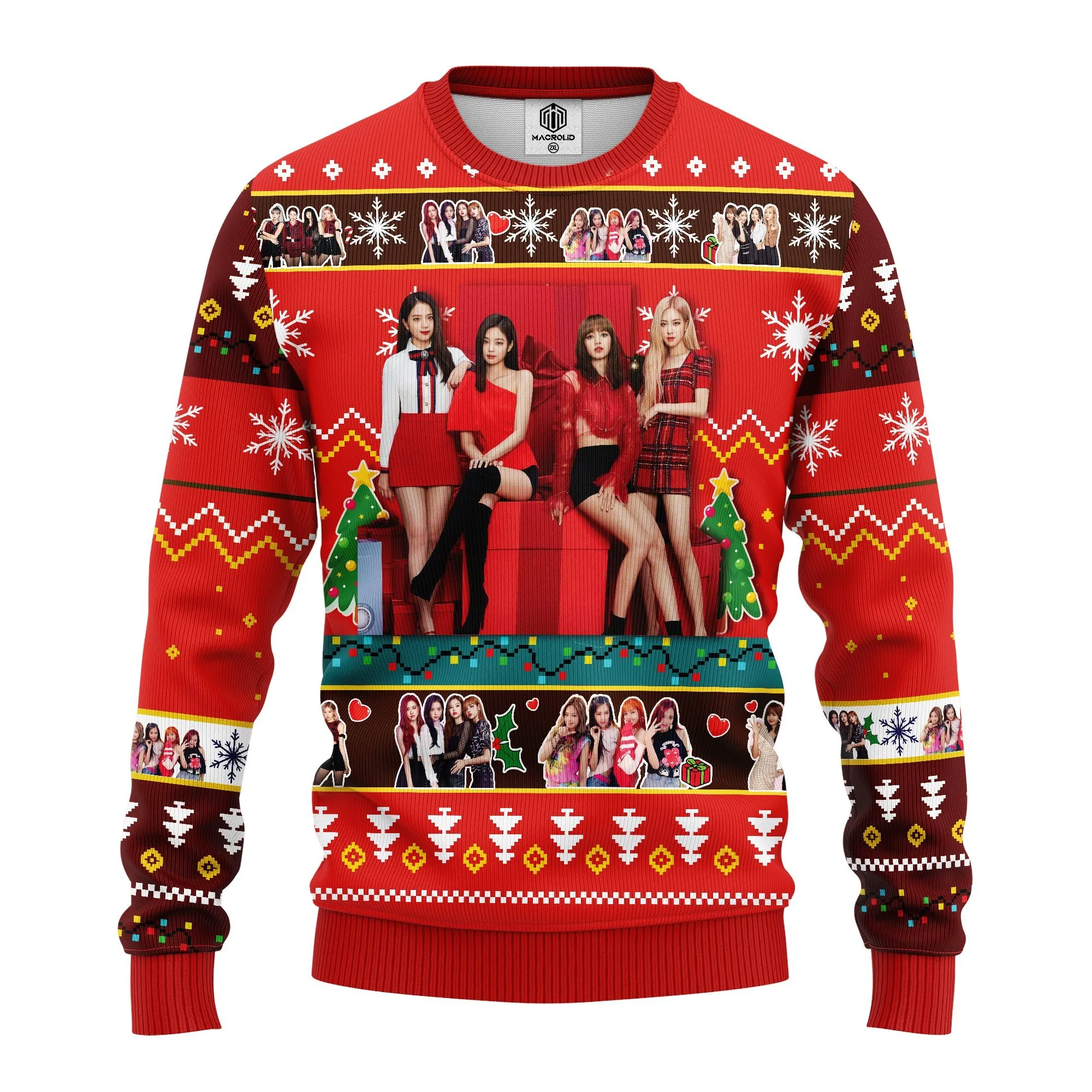 Black Pink Music Band Merry Xmas Gift Ugly Christmas Sweater 323- Best Christmas Gifts 2023