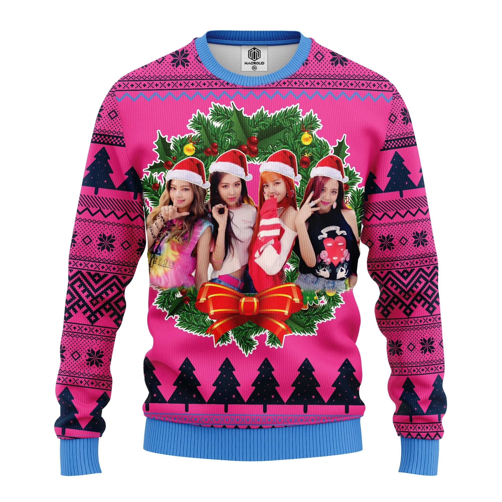 Black Pink Music Band Merry Xmas Gift Ugly Christmas Sweater 327- Best Christmas Gifts 2023