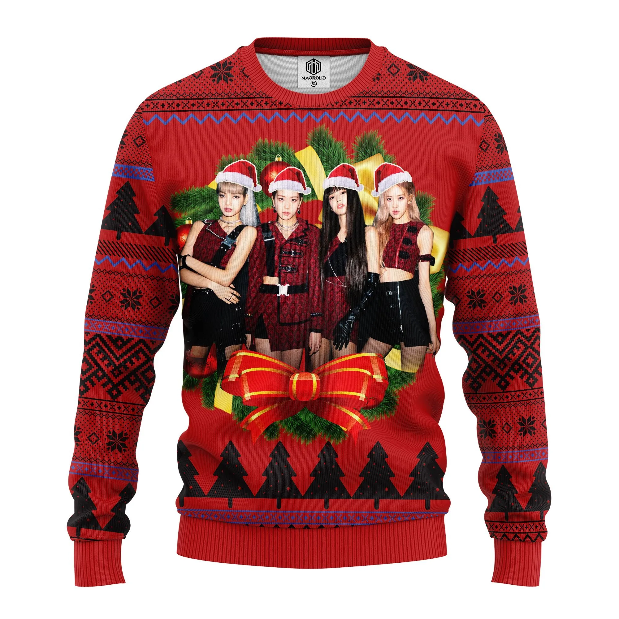 Black Pink Music Band Merry Xmas Gift Ugly Christmas Sweater 328- Best Christmas Gifts 2023