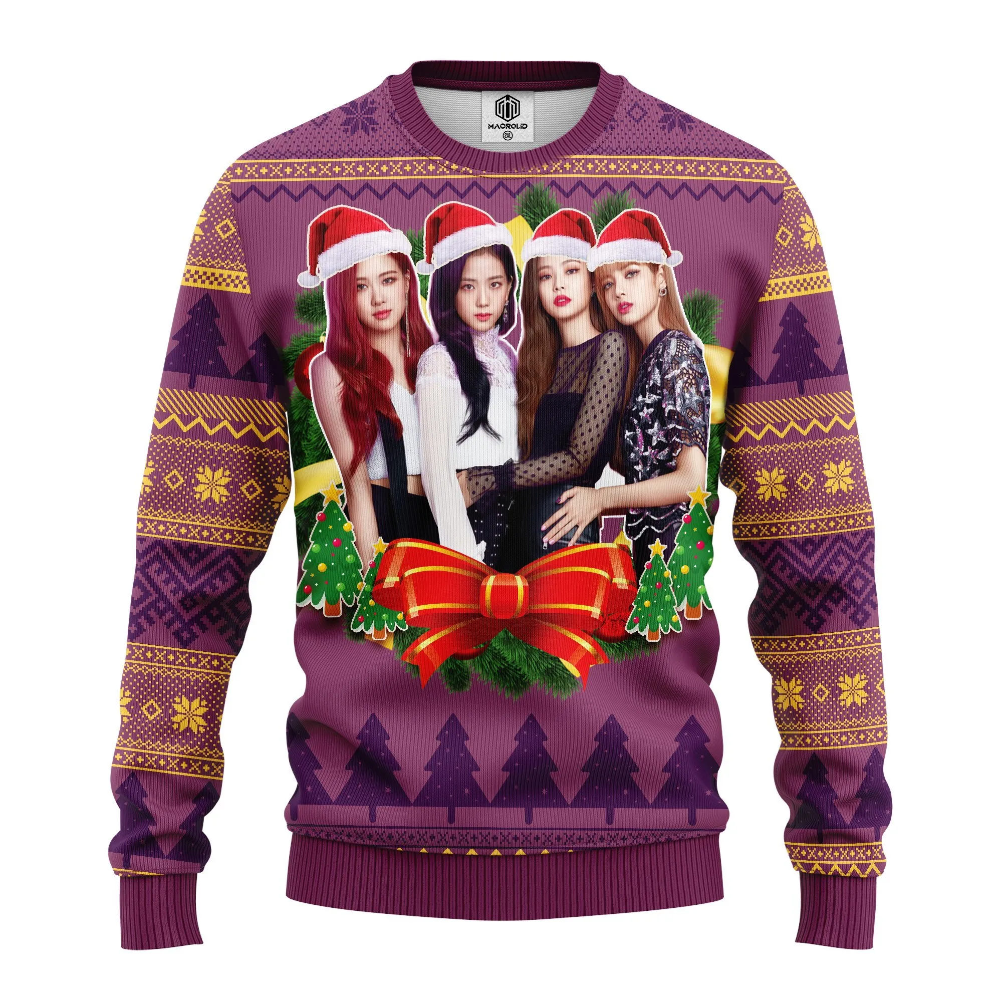 Black Pink Music Band Merry Xmas Gift Ugly Christmas Sweater 329- Best Christmas Gifts 2023