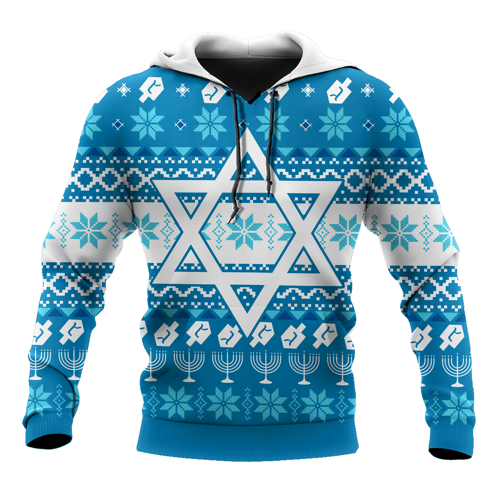 Blue Pattern Star Of David Hanukkah