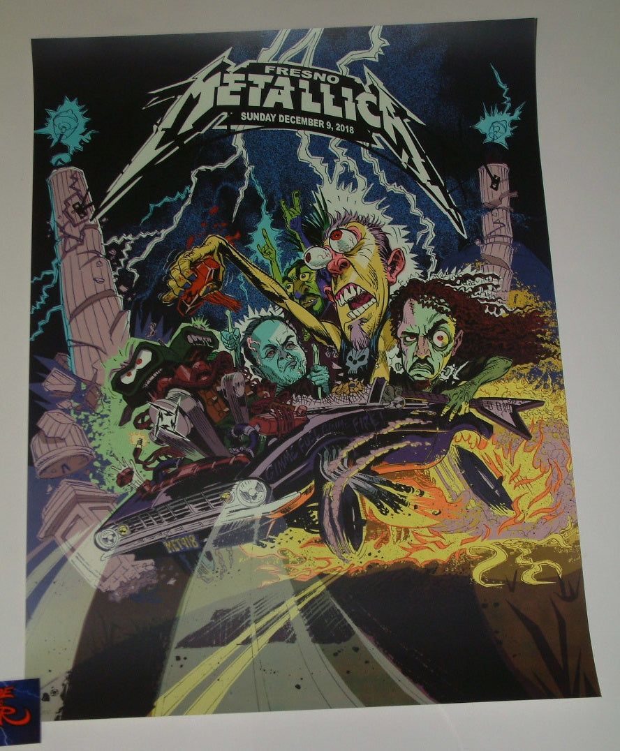 Bob Hardin Metallica Fresno Poster 2018