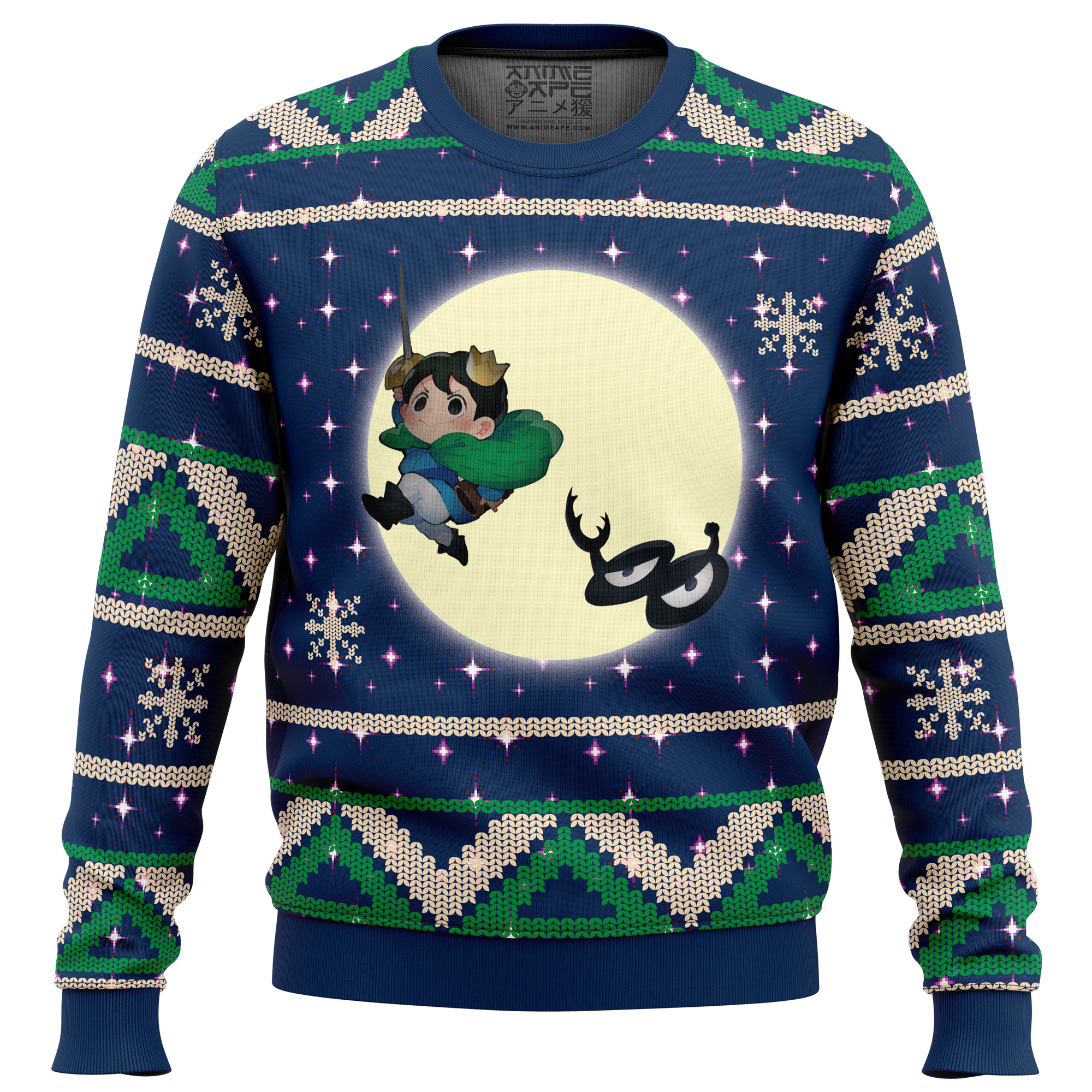 Bojji and Kage Full Moon Ranking of Kings Ugly Christmas Sweater- Best Christmas Gifts 2023