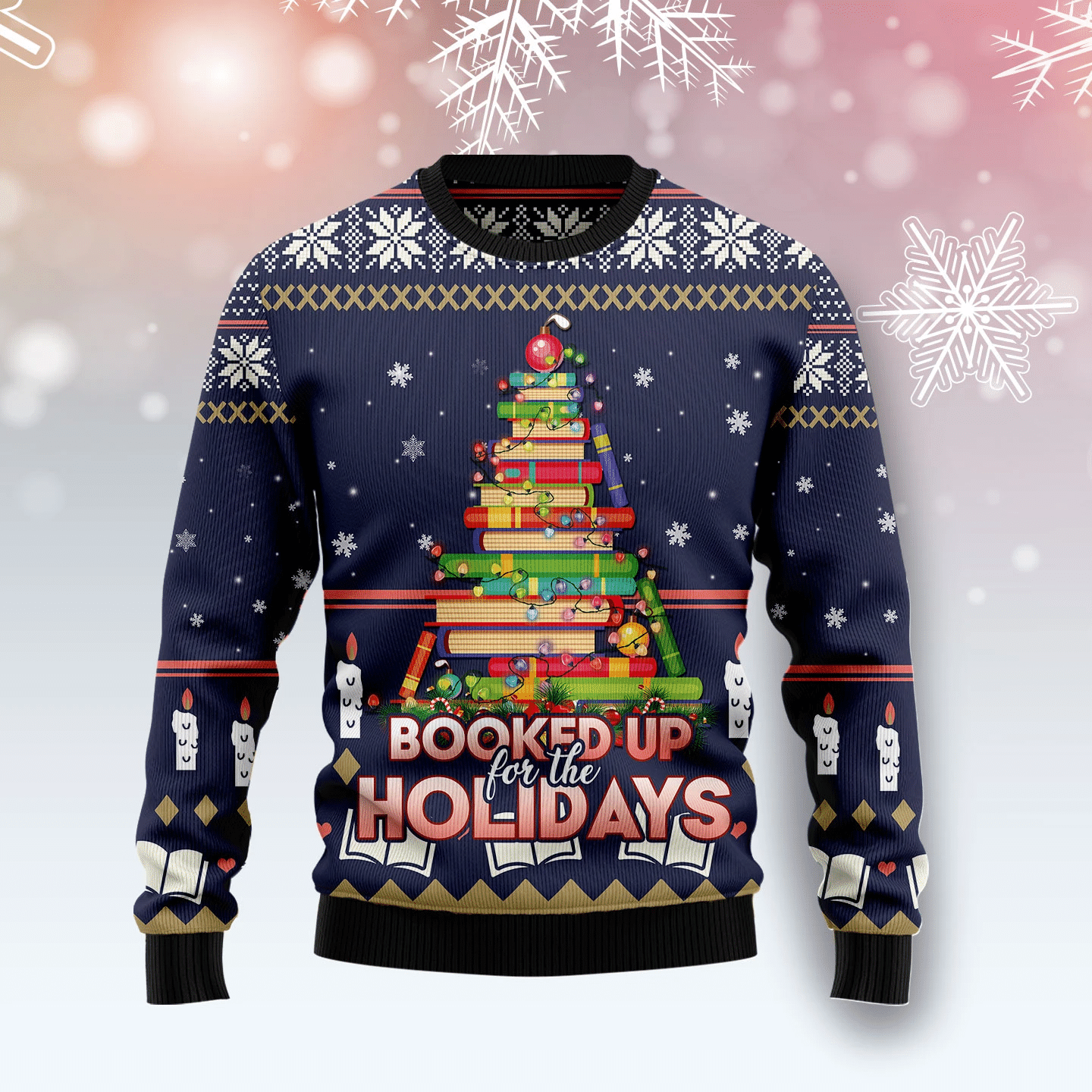 Book Christmas Tree Christmas Ugly Christmas Sweater- Best Christmas Gifts 2023