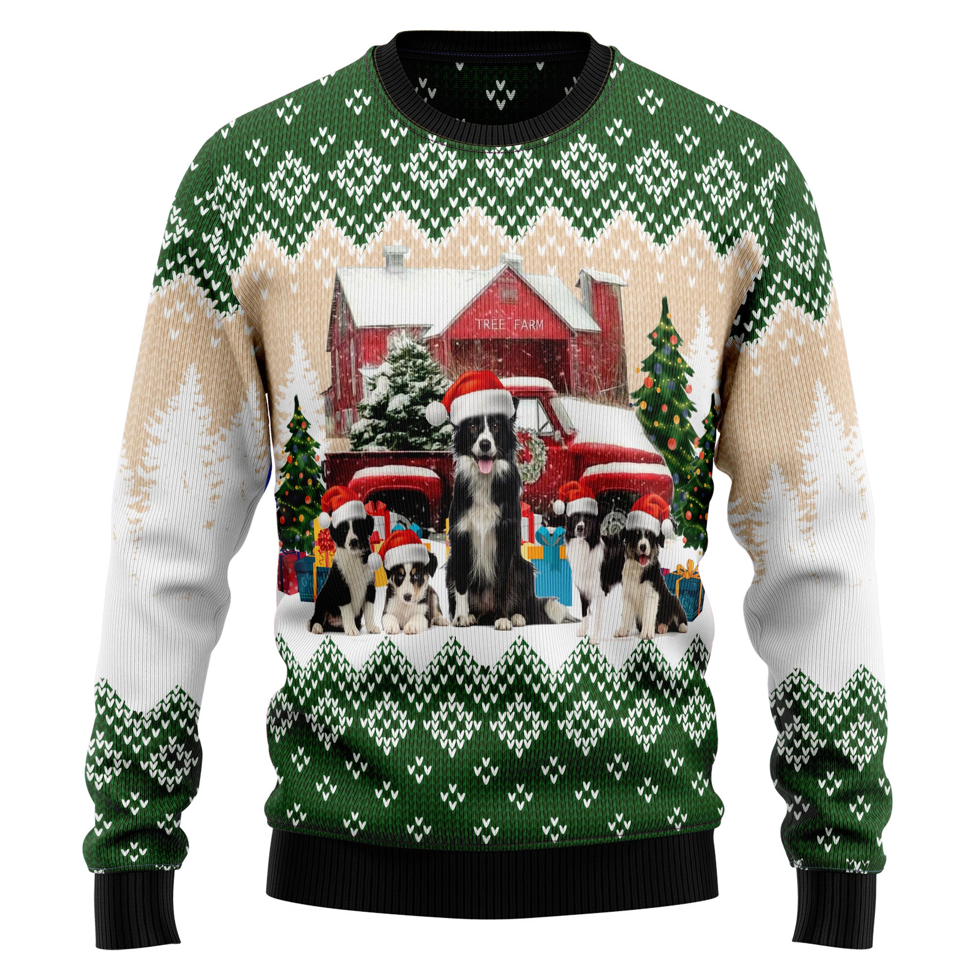 Border Collie Let It Snow D1211 Ugly Christmas Sweater- Best Christmas Gifts 2023