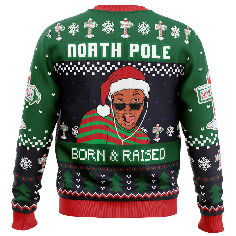 Born and Raised Fresh Prince of Bel-Air Ugly Christmas Sweater- Best Christmas Gifts 2023