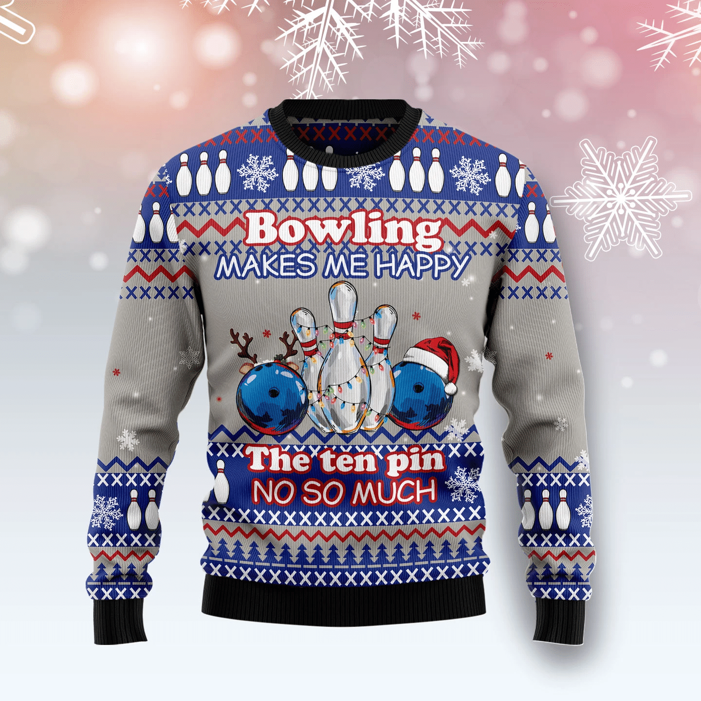 Bowling Merry Christmas Ugly Christmas Sweater- Best Christmas Gifts 2023