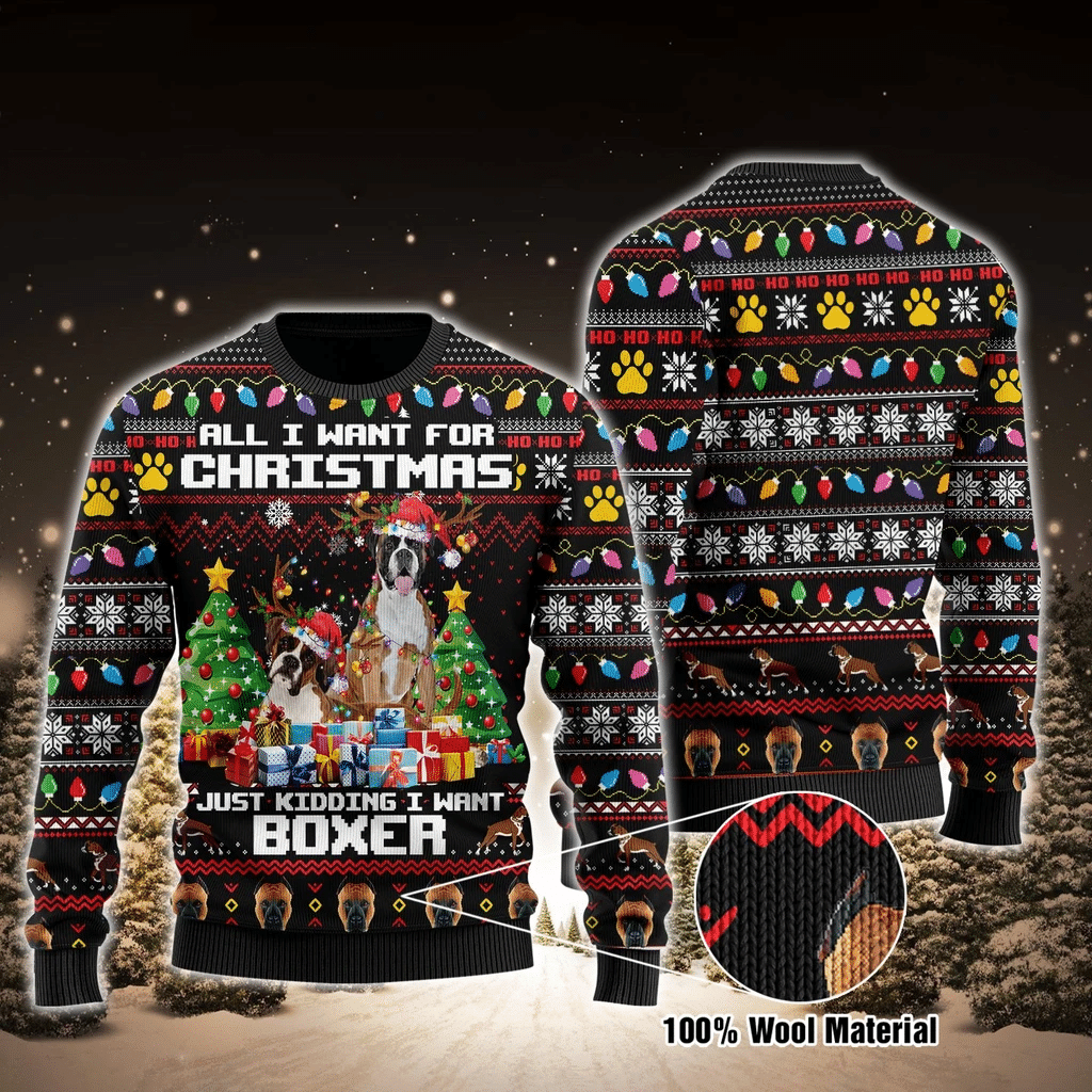 Boxer Christmas Ugly Christmas Sweater – Best Christmas Gifts 2023