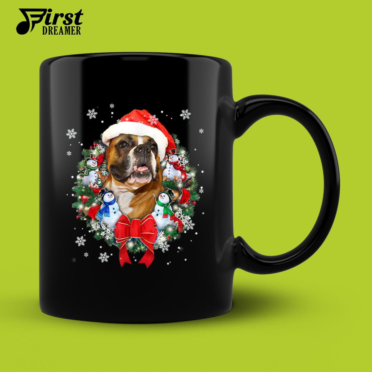 Boxer Dog Christmas Ornament Decoration Happy Holidays Season T-Shirt