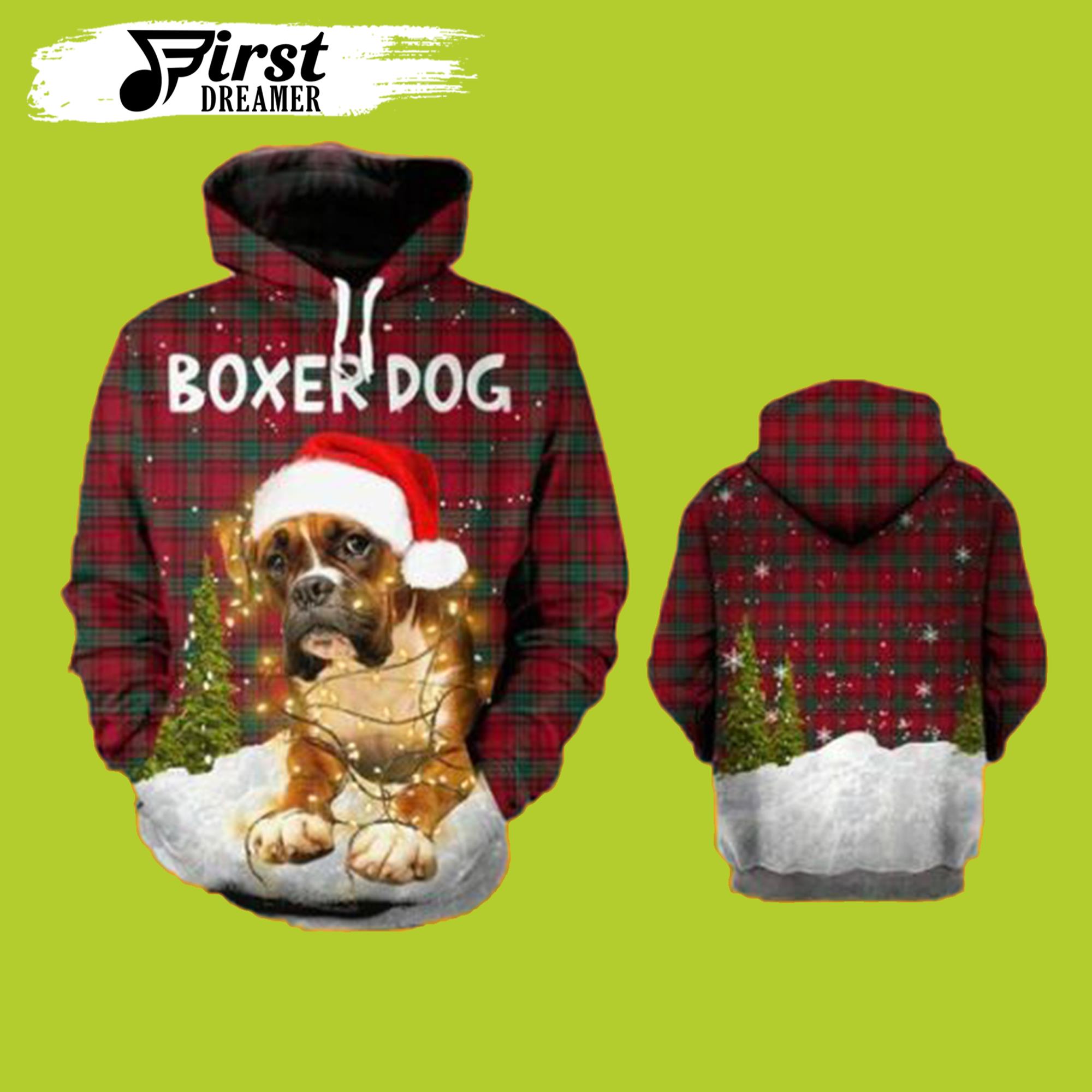 Boxer Dog Funny Boxer Christmas Dog Christmas