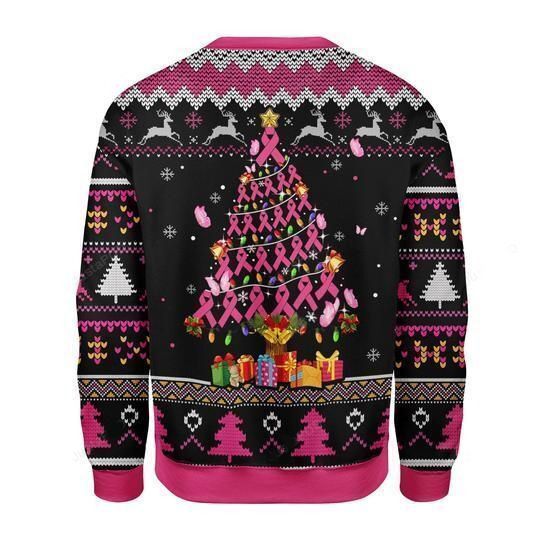 Breast Cancer Awareness Ugly Sweater, Breast Cancer Awareness Christmas Sweater, Breast Cancer Awareness Ribbon Christmas Tree Shirt- Best Christmas Gifts 2023