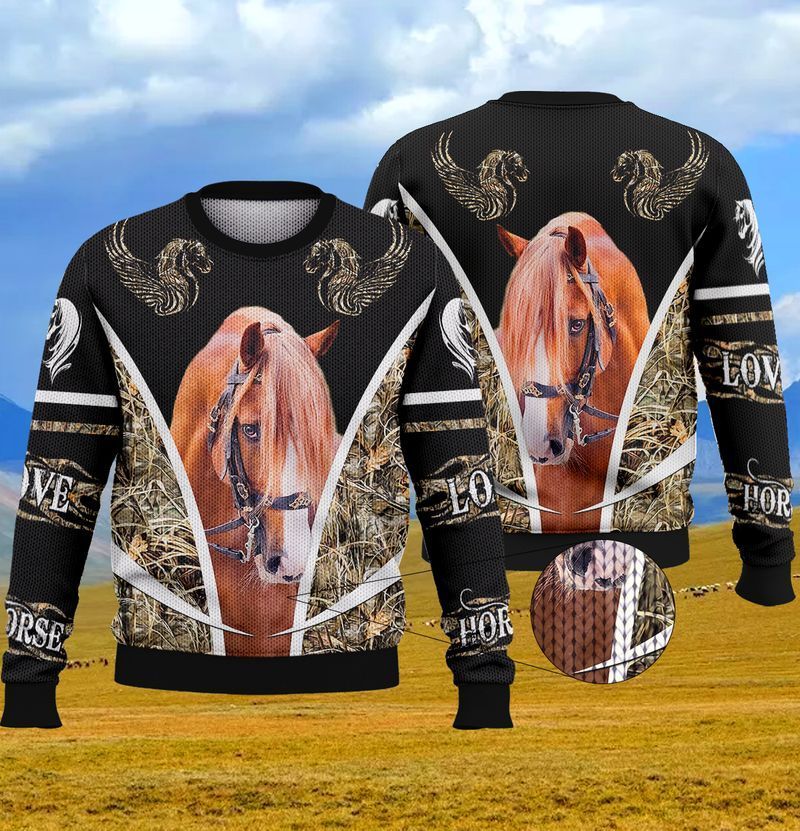 Brown Horse Ugly Christmas Sweater- Best Christmas Gifts 2023