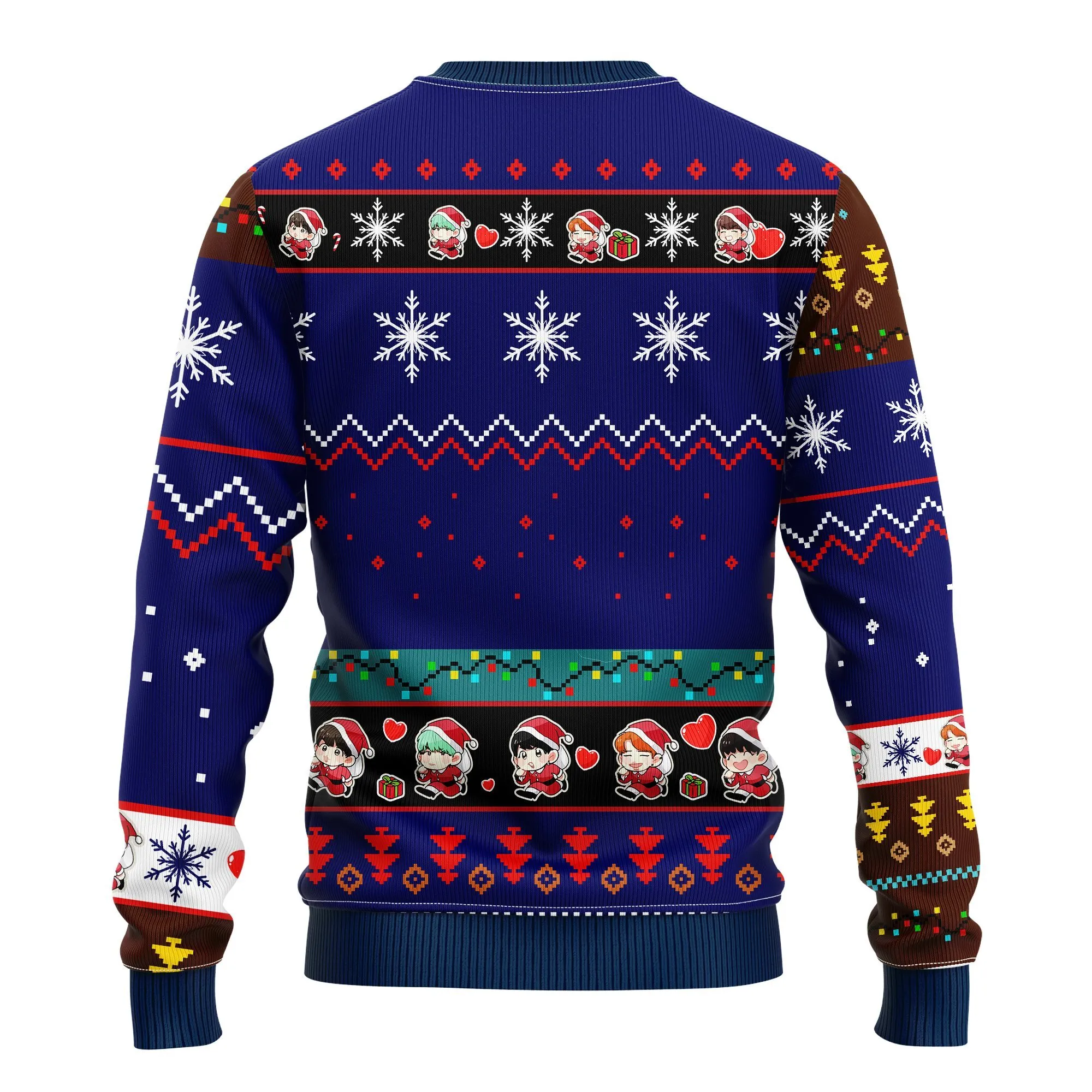 BTS Music Band Merry Xmas Gift, Chibi BTS Band Ugly Christmas Sweater 330- Best Christmas Gifts 2023